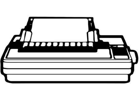 printer vector on white background