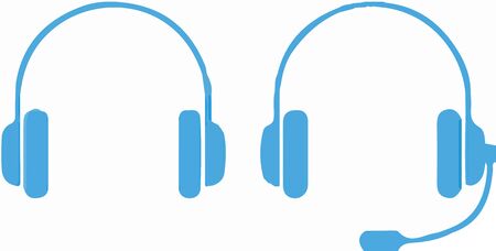 headset icon on white backgroundのイラスト素材