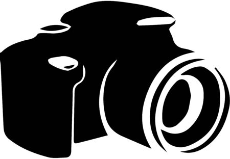 camera icon on white backgroundのイラスト素材