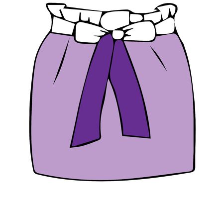 skirt icon on white backgroundのイラスト素材