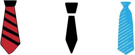 tie icon on white backgroundのイラスト素材