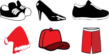 Shoes on a white backgroundのイラスト素材