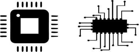 circuit board icon on white background