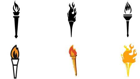 torch icon on white backgroundのイラスト素材
