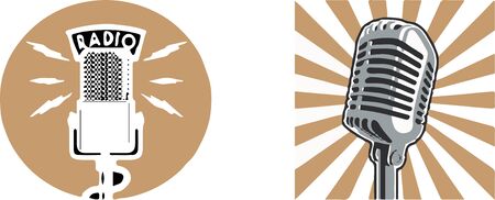 radio icon on white backgroundのイラスト素材