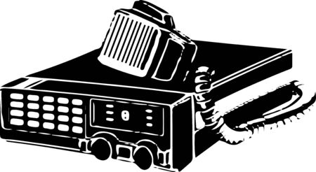 Walkie-talkie icon on white backgroundのイラスト素材