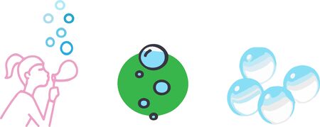 bubble water icon on white backgroundのイラスト素材