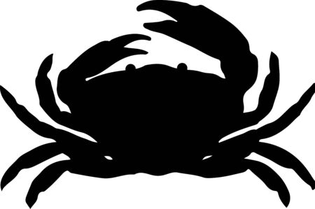 crab icon on white backgroundのイラスト素材