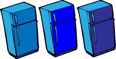 refrigerator icon on white backgroundのイラスト素材