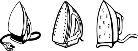 iron icon on white backgroundのイラスト素材