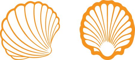 shell icon on white backgroundのイラスト素材