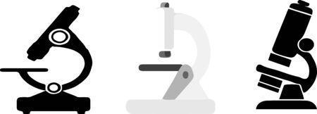 microscope icon on white background