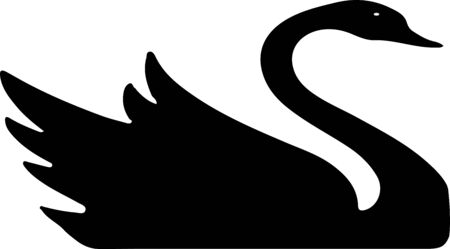 swan icon on white backgroundのイラスト素材