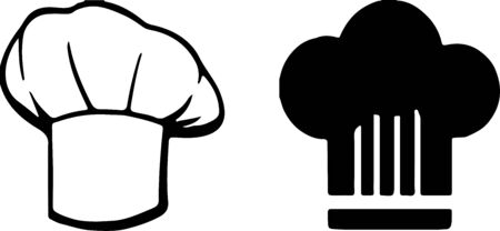 chef icon on white backgroundのイラスト素材