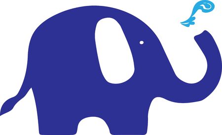 elephant icon on white backgroundのイラスト素材