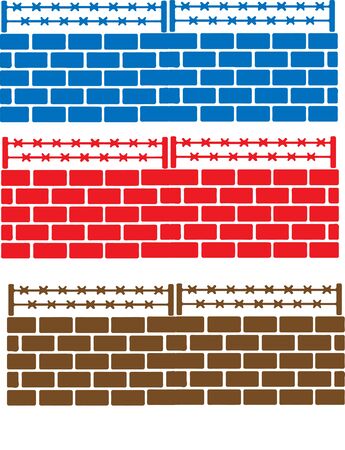 brick wall icon isolated on white backgroundのイラスト素材