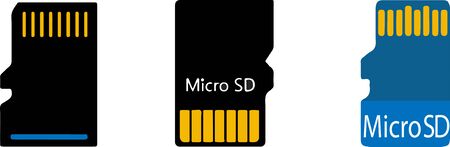 micro sd card icon isolated on background