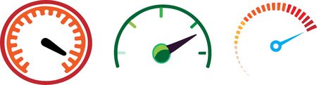 speedometer icon on white backgroundのイラスト素材