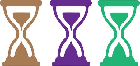 hourglass icon on white background