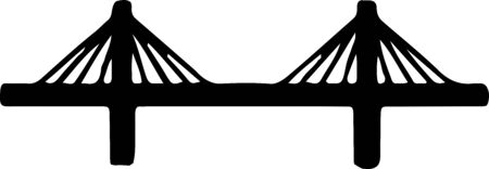 bridge icon on white backgroundのイラスト素材