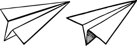 paper bird icon on white backgroundのイラスト素材