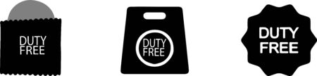 duty free icon isolated on backgroundのイラスト素材
