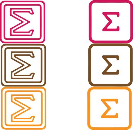 sigma icon isolated on backgroundのイラスト素材