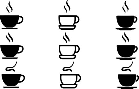 coffee icon isolated on backgroundのイラスト素材
