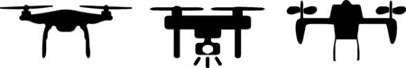 drone icon on white backgroundのイラスト素材