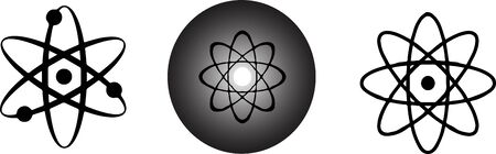 atom icon on white backgroundのイラスト素材