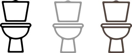 flush toilet icon on white backgroundのイラスト素材