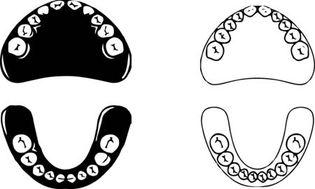 oral cavity icon on white backgroundのイラスト素材