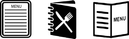 food menu icon on white backgroundのイラスト素材