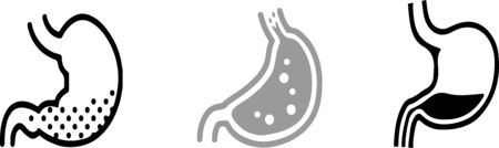 Stomach icon on white backgroundのイラスト素材