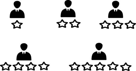 rating or award shape, success icon on white backgroundのイラスト素材