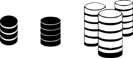 database icon on white backgroundのイラスト素材