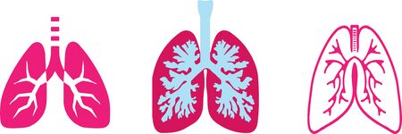 lung icon on white backgroundのイラスト素材