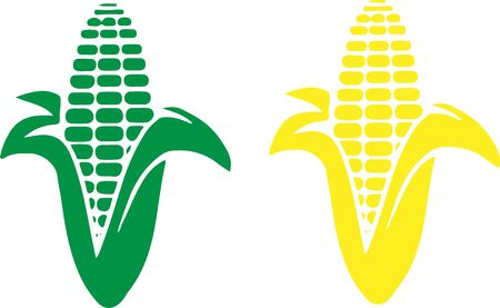 corn icon on color backgroundのイラスト素材