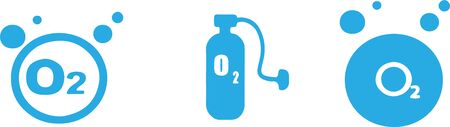 Oxygen O2 Icon, vector illustration.のイラスト素材