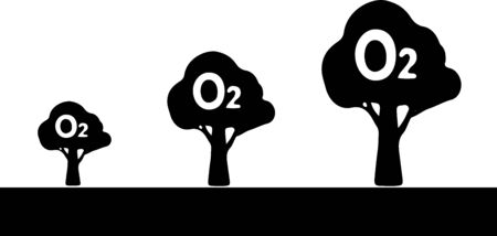 Oxygen O2 Icon, vector illustration.のイラスト素材