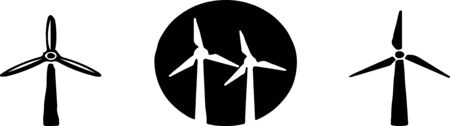 windmill icon isolated on backgroundのイラスト素材