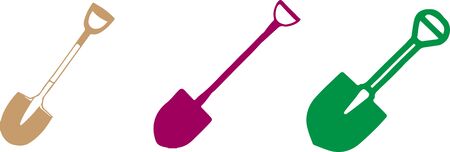 shovel vector on white backgroundのイラスト素材
