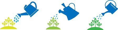 watering can icon on white backgroundのイラスト素材