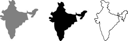 India map icon for web design isolated on white backgroundのイラスト素材