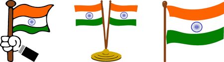 India national flag. Vector illustration.のイラスト素材