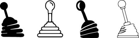 Gear shifter, car transmission icon, speed shifter, vector illustration.のイラスト素材