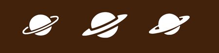 Saturn icon isolated on backgroundのイラスト素材
