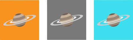 Saturn icon isolated on backgroundのイラスト素材