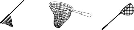 fishing net black icon isolated on white backgroundのイラスト素材