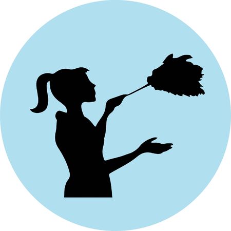 home cleaning related vector isolated on backgroundのイラスト素材
